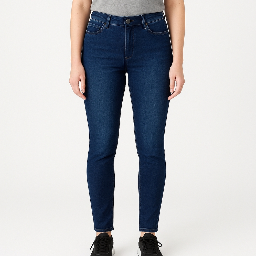 Bull-it Women's Motorcycle Dark Blue High-Rise Skinny Jeans